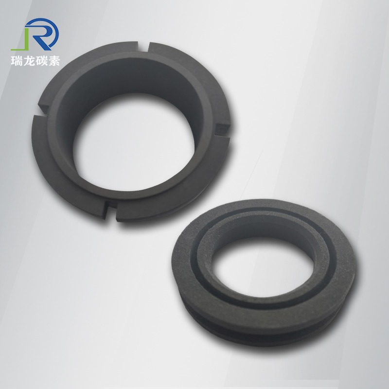 进口高纯石墨密封环 潜水泵石墨轴承定制 真空泵石墨轴套价格 浸树脂石墨衬套加工厂